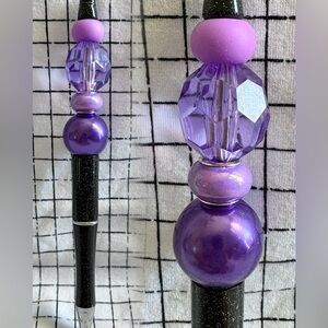 Purple Majesty Custom Beaded Ink Pen